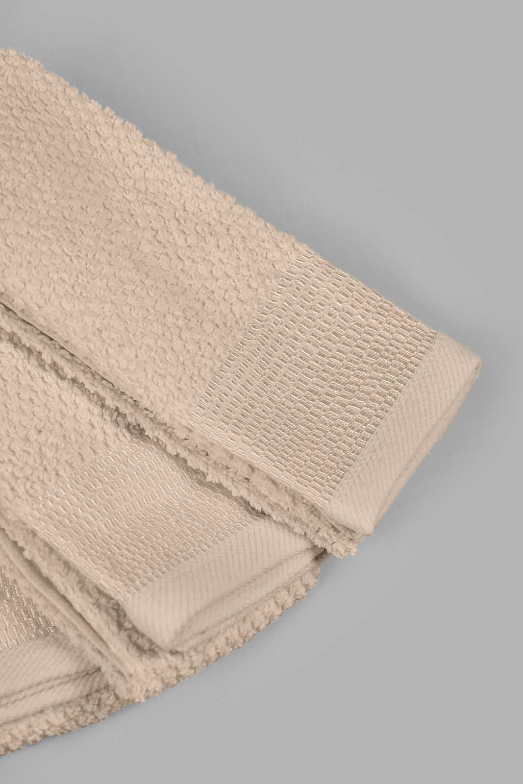 Redtag-Beige-Hand-Towel-Set-(3-Piece)-Colour:Beige,-Filter:Home-Bathroom,-HMW-BAC-Hand-Towels,-New-In,-New-In-HMW-BAC,-Non-Sale,-S22A,-Section:Homewares-Home-Bathroom-