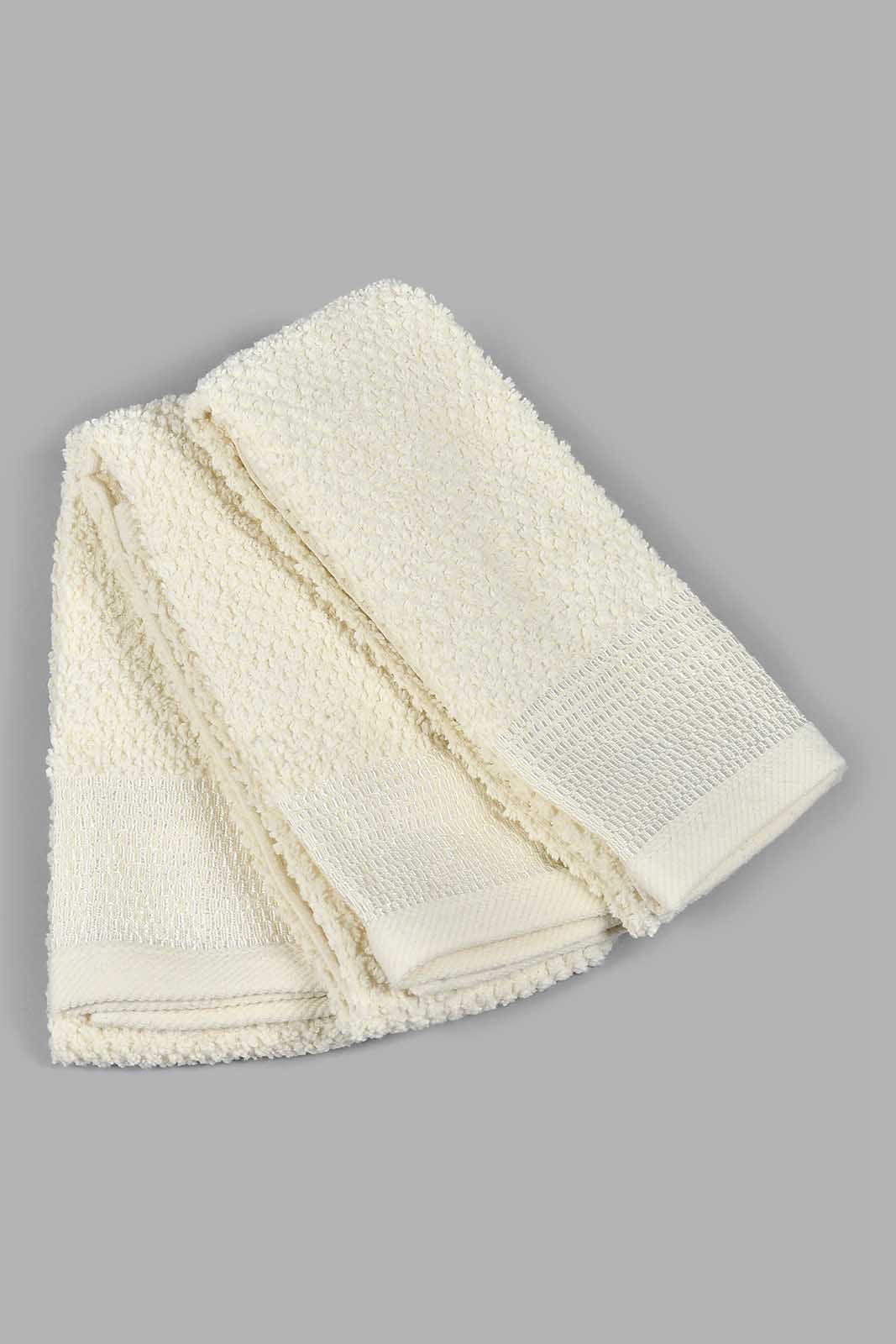 Redtag-Cream-Hand-Towel-Set-(3-Piece)-Colour:Cream,-Filter:Home-Bathroom,-HMW-BAC-Hand-Towels,-New-In,-New-In-HMW-BAC,-Non-Sale,-S22A,-Section:Homewares-Home-Bathroom-