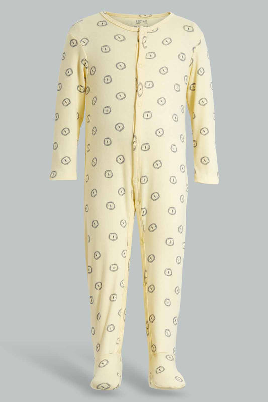 Redtag-Yellow-Lion-Print-Sleep-Suit-APL,-Category:Sleepsuits,-Colour:Yellow,-Deals:New-In,-Filter:Baby-(0-to-12-Mths),-NBB-Sleepsuits,-New-In-NBB-APL,-Non-Sale,-PPE,-Section:Boys-(0-to-14Yrs),-W22O-Baby-0 to 12 Months