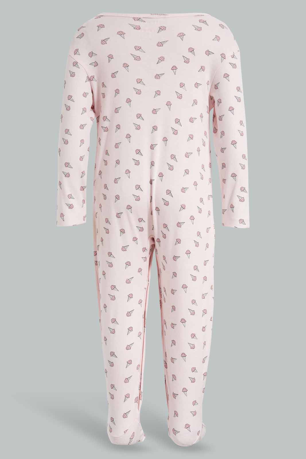 Redtag-Pink-Candy-Sleep-Suit-APL,-Category:Sleepsuits,-Colour:Apricot,-Deals:New-In,-Filter:Baby-(0-to-12-Mths),-NBG-Sleepsuits,-New-In-NBG-APL,-Non-Sale,-PPE,-Section:Girls-(0-to-14Yrs),-W22O-Baby-0 to 12 Months
