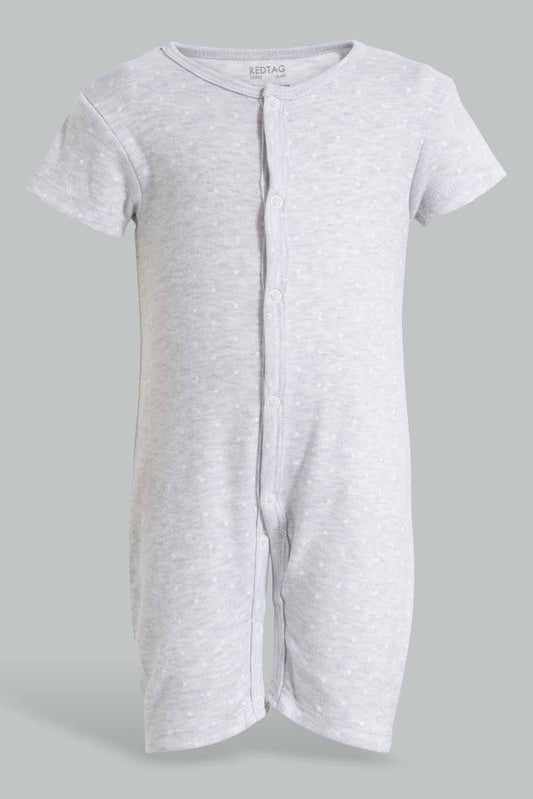 Redtag-Grey-Star-Print-Romper-APL,-Category:Rompers,-Colour:Grey,-Deals:New-In,-Filter:Baby-(0-to-12-Mths),-NBB-Rompers,-New-In-NBB-APL,-Non-Sale,-PPE,-Section:Boys-(0-to-14Yrs),-W22O-Baby-0 to 12 Months