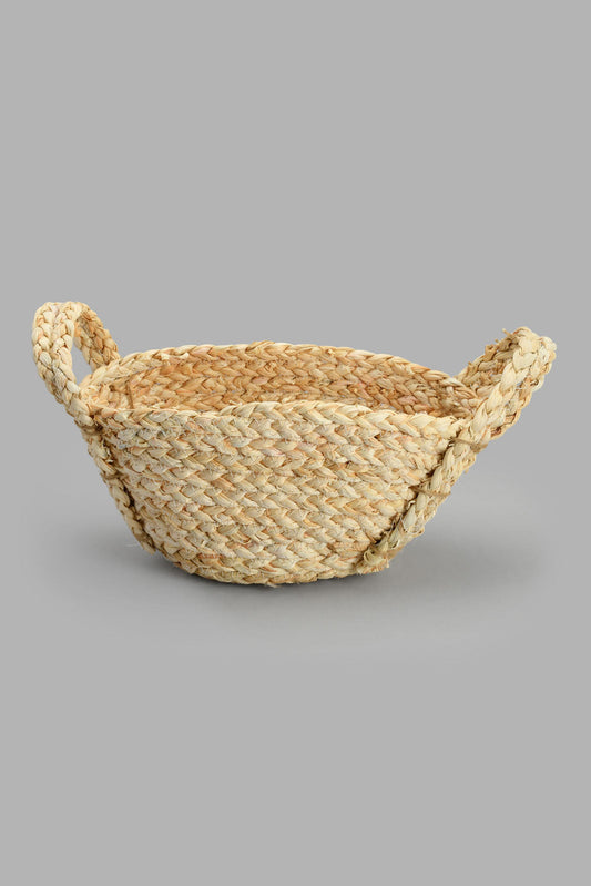Redtag-Beige-Corn-Husk-Oval-Laundry-Basket-(Medium)-Laundry-Hampers-Home-Bathroom-
