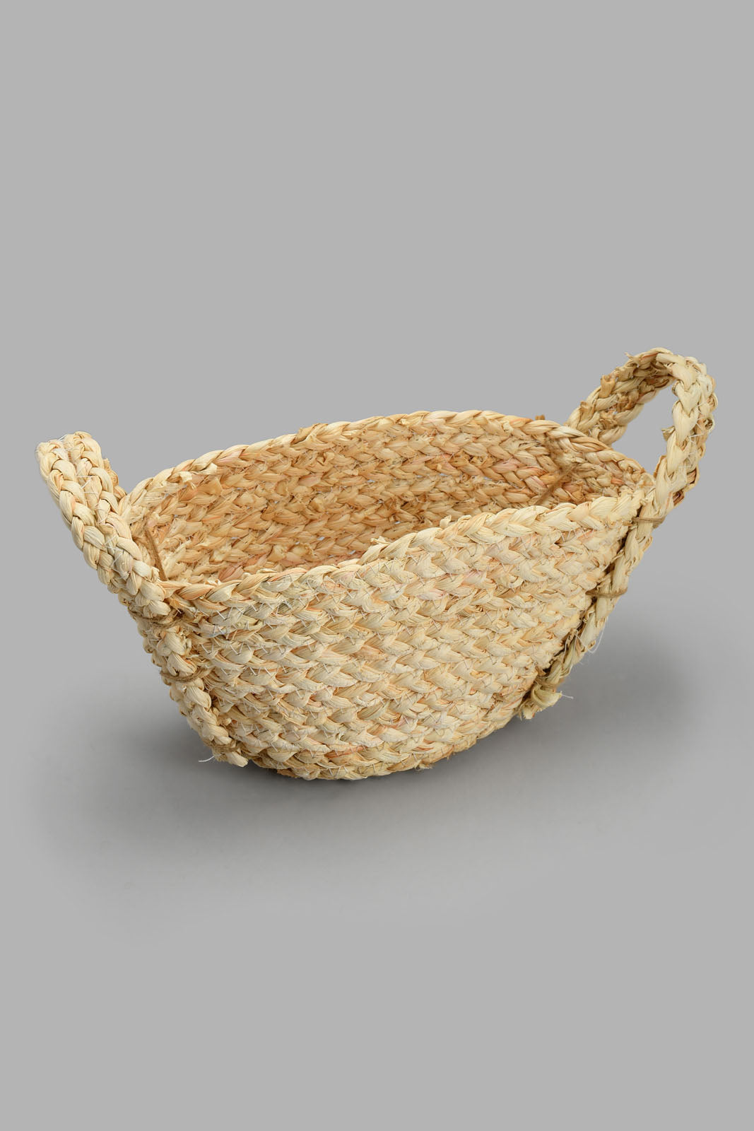 Redtag-Beige-Corn-Husk-Oval-Laundry-Basket-(Medium)-Laundry-Hampers-Home-Bathroom-