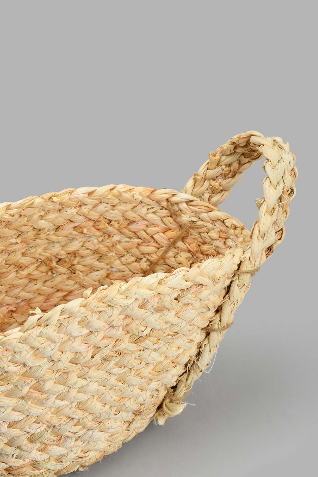 Redtag-Beige-Corn-Husk-Oval-Laundry-Basket-(Medium)-Laundry-Hampers-Home-Bathroom-