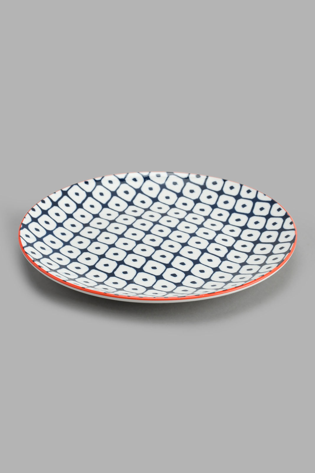 Redtag-Blue-Geometry-Pad-Print-Round-Dinner-Set-(16-Piece)-Dinner-Sets-Home-Dining-