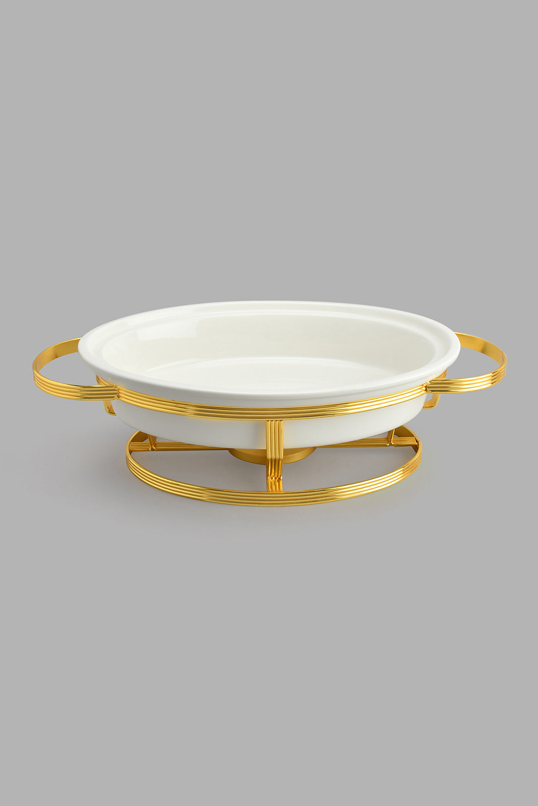 Redtag-Gold-Oval-Food-Wormer-Serving-Dish-Home-Dining-
