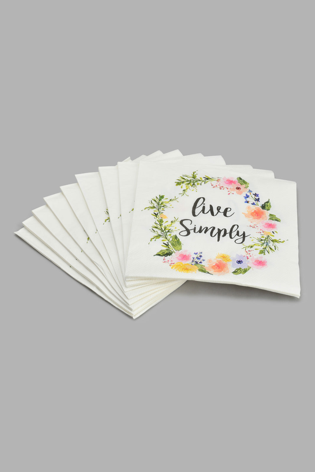 Redtag-Assorted-Floral---Paper-Napkins-(20-Piece)-Napkins-Home-Dining-