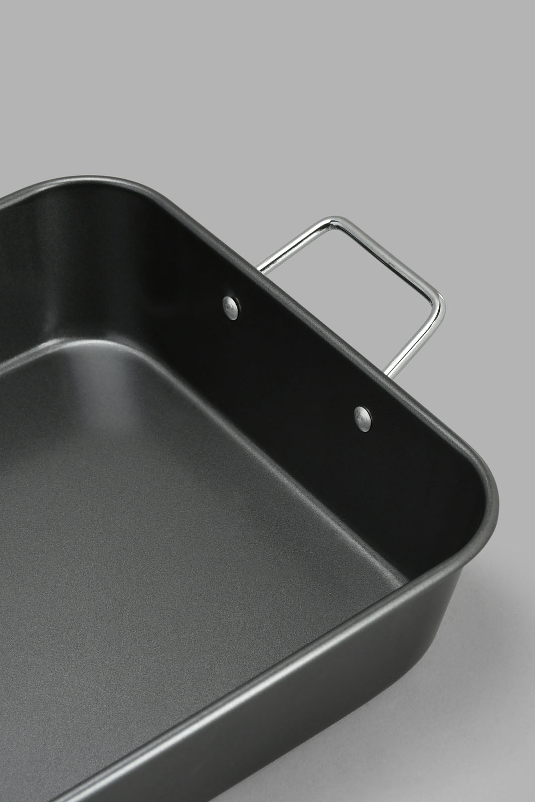 Redtag-Grey-Roast-Pan-With-Handle-Bakeware-Home-Dining-