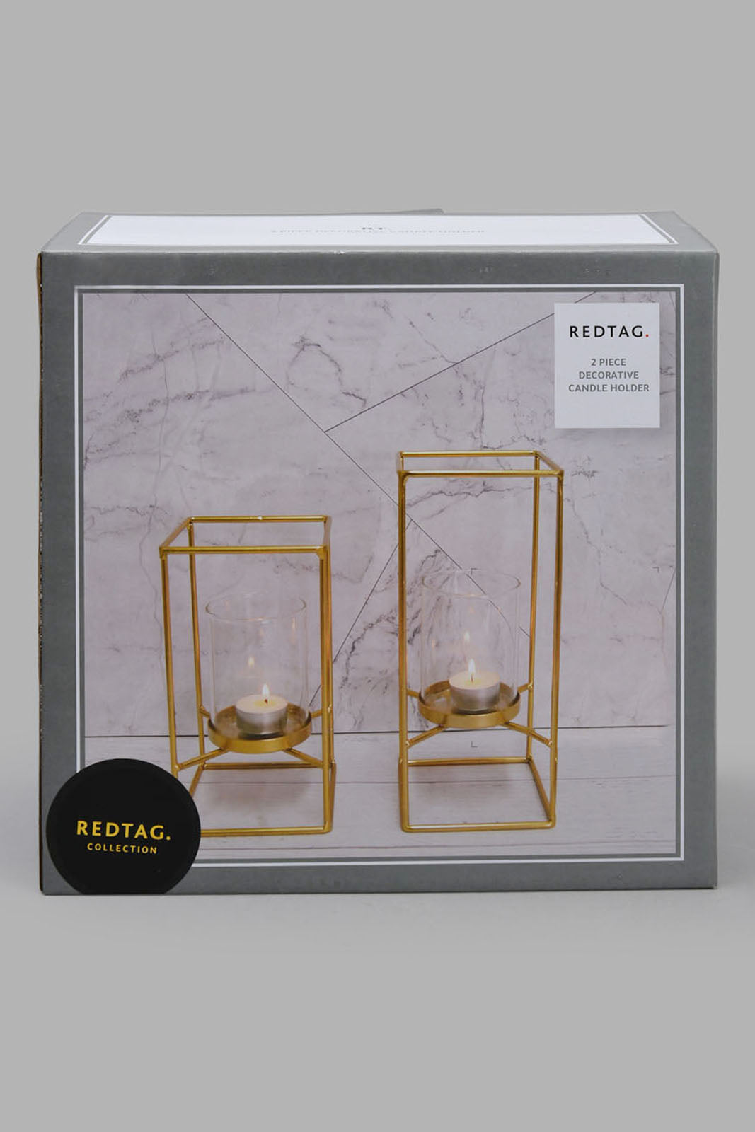 Redtag-Gold-Metal-Candle-Holder-Set(2-Piece)-Category:Candles-&-Fragrances,-Colour:Gold,-Deals:New-In,-Filter:Home-Decor,-HMW-HOM-Decorative-Accessories,-New-In-HMW-HOM,-Non-Sale,-Perigold,-S22B,-Section:Homewares-Home-Decor-