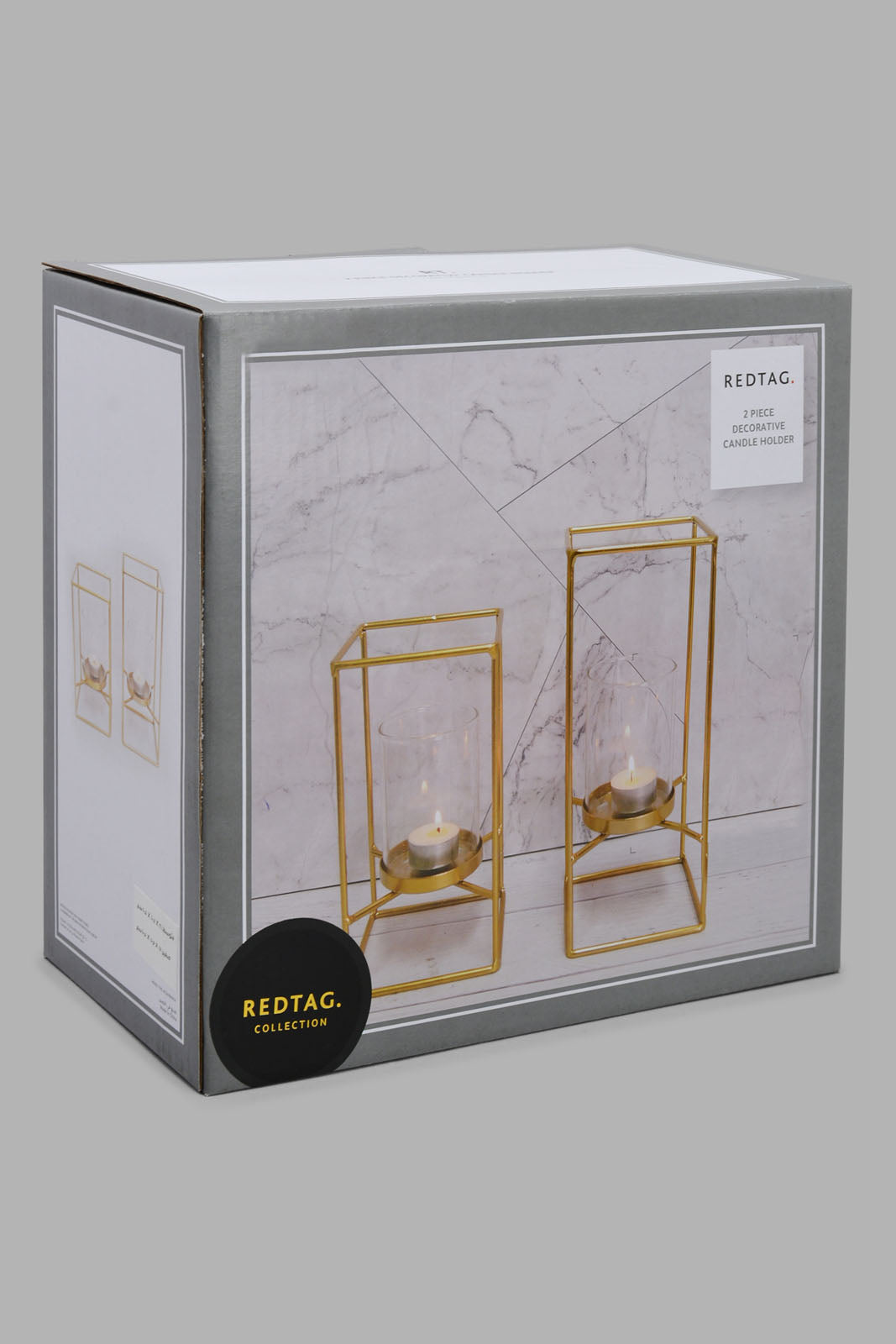 Redtag-Gold-Metal-Candle-Holder-Set(2-Piece)-Category:Candles-&-Fragrances,-Colour:Gold,-Deals:New-In,-Filter:Home-Decor,-HMW-HOM-Decorative-Accessories,-New-In-HMW-HOM,-Non-Sale,-Perigold,-S22B,-Section:Homewares-Home-Decor-