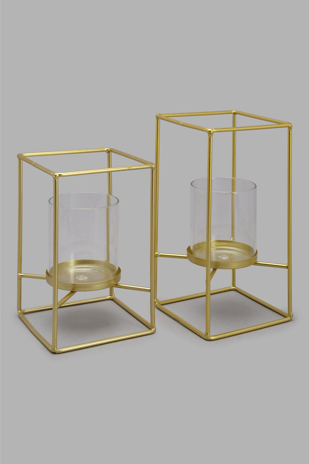 Redtag-Gold-Metal-Candle-Holder-Set(2-Piece)-Category:Candles-&-Fragrances,-Colour:Gold,-Deals:New-In,-Filter:Home-Decor,-HMW-HOM-Decorative-Accessories,-New-In-HMW-HOM,-Non-Sale,-Perigold,-S22B,-Section:Homewares-Home-Decor-