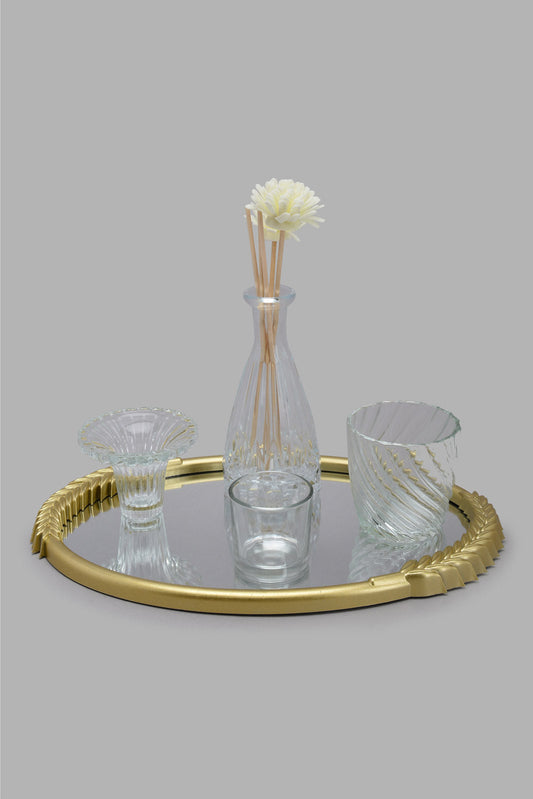 Redtag-Gold-Metal-Candle-Holder-Set(4-Piece)-Category:Candles-&-Fragrances,-Colour:Gold,-Deals:New-In,-Filter:Home-Decor,-HMW-HOM-Decorative-Accessories,-New-In-HMW-HOM,-Non-Sale,-Perigold,-S22B,-Section:Homewares-Home-Decor-
