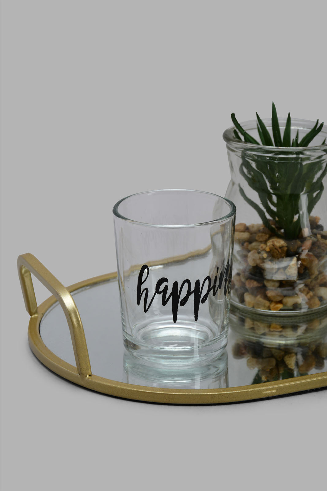 Redtag-Gold-Mirror-Tray-With-Candle-Holder-Set(4-Piece)-Category:Candles-&-Fragrances,-Colour:Gold,-Deals:New-In,-Filter:Home-Decor,-HMW-HOM-Decorative-Accessories,-Jubliant,-New-In-HMW-HOM,-Non-Sale,-S22B,-Section:Homewares-Home-Decor-