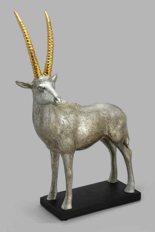 Redtag-Silver-Decorative-Oryx-Artefact-Home-Decor-