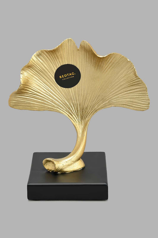 Redtag-Gold-Leaf-Statue-With-Base-Artefact-Home-Decor-