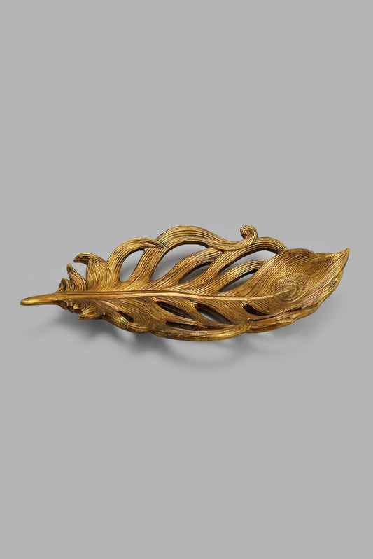 Redtag-Gold-Leaf-Plate-&-Wall-Decor-Artefact-Home-Decor-
