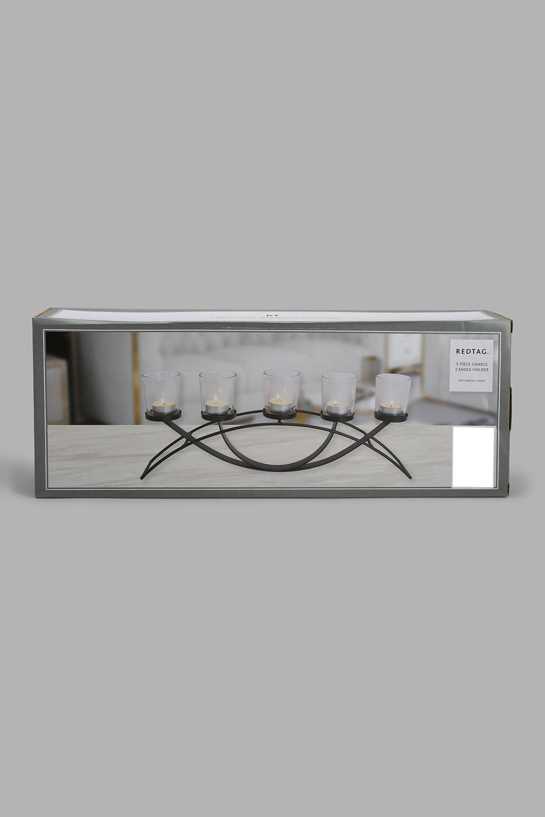 Redtag-Black-Decorative-Candleholder-Set(5Piece)-Trays-Home-Decor-