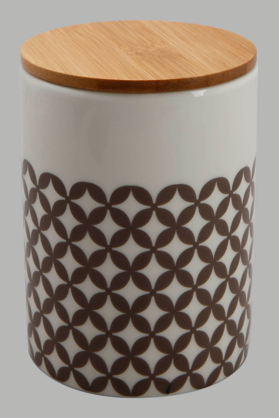 Redtag-Assorted-Round-Canister-With-Bamboo-Lid-(Medium)-Category:Canisters-And-Jars,-Colour:Multicolour,-Deals:New-In,-Filter:Home-Dining,-HMW-DIN-Sto-Storage,-JUBLIANT,-New-In-HMW-DIN,-Non-Sale,-Section:Homewares,-W22A-Home-Dining-