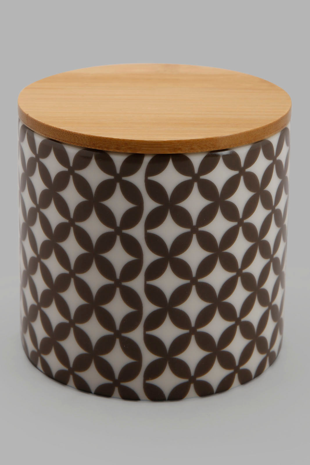 Redtag-Assorted-Round-Canister-With-Bamboo-Lid-(Small)-Category:Canisters-And-Jars,-Colour:Multicolour,-Deals:New-In,-Filter:Home-Dining,-HMW-DIN-Sto-Storage,-JUBLIANT,-New-In-HMW-DIN,-Non-Sale,-Section:Homewares,-W22A-Home-Dining-