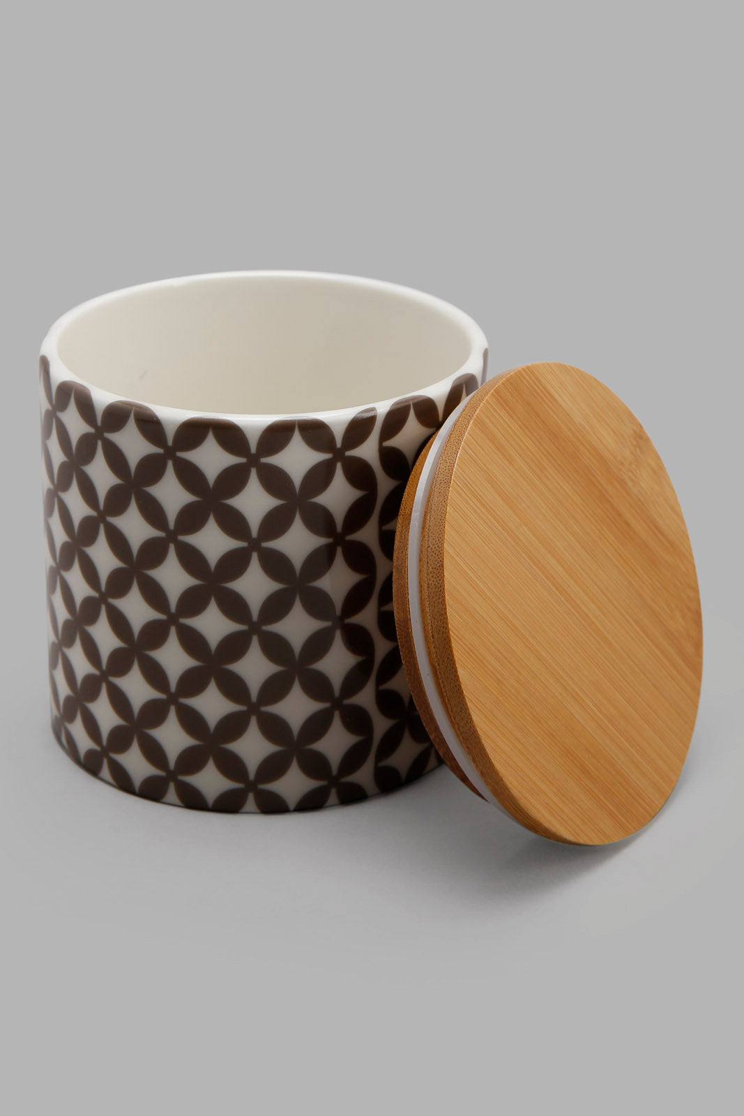 Redtag-Assorted-Round-Canister-With-Bamboo-Lid-(Small)-Category:Canisters-And-Jars,-Colour:Multicolour,-Deals:New-In,-Filter:Home-Dining,-HMW-DIN-Sto-Storage,-JUBLIANT,-New-In-HMW-DIN,-Non-Sale,-Section:Homewares,-W22A-Home-Dining-