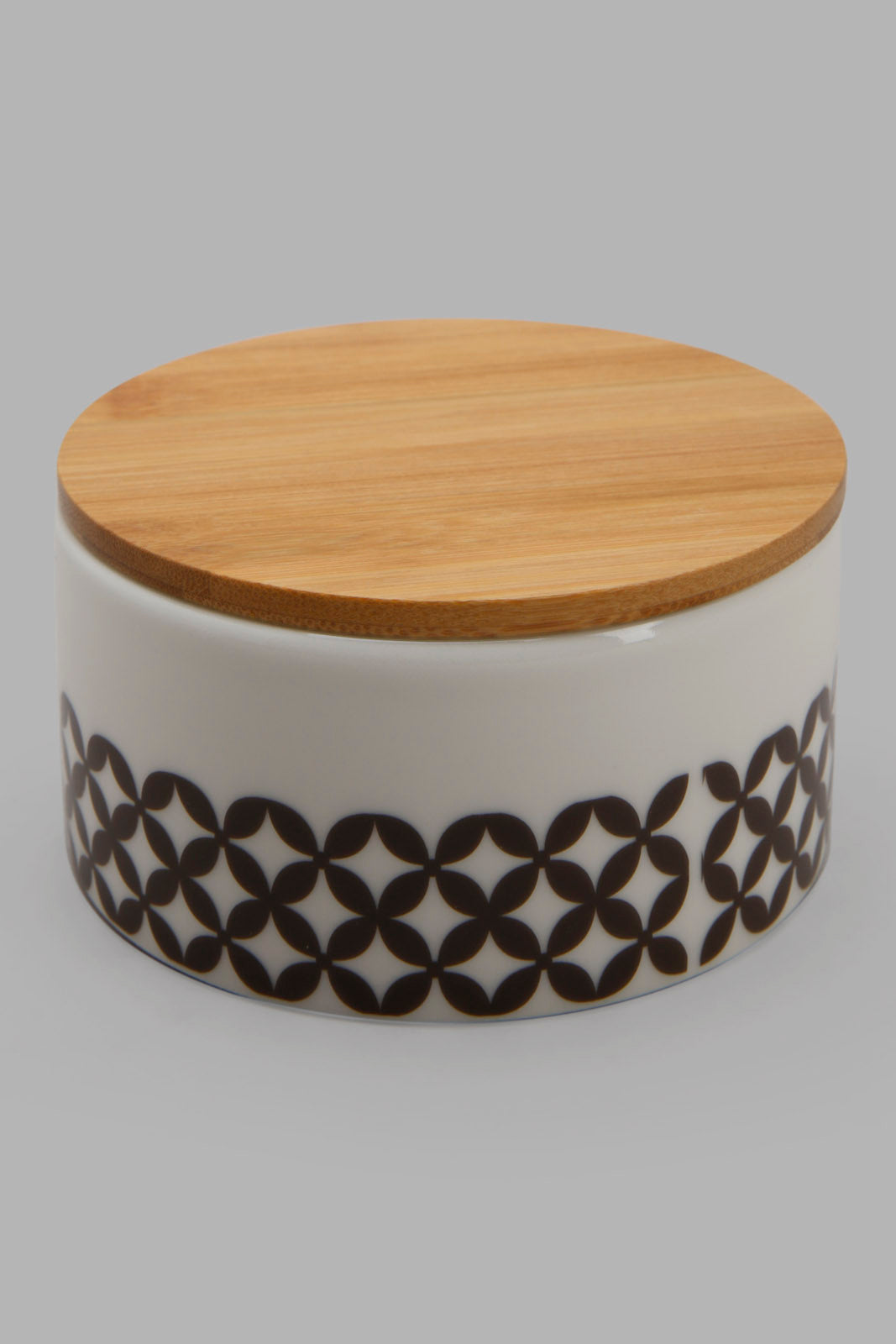 Redtag-Assorted-Round-Canister-With-Bamboo-Lid-(Small)-Category:Canisters-And-Jars,-Colour:Multicolour,-Deals:New-In,-Filter:Home-Dining,-HMW-DIN-Sto-Storage,-JUBLIANT,-New-In-HMW-DIN,-Non-Sale,-Section:Homewares,-W22A-Home-Dining-