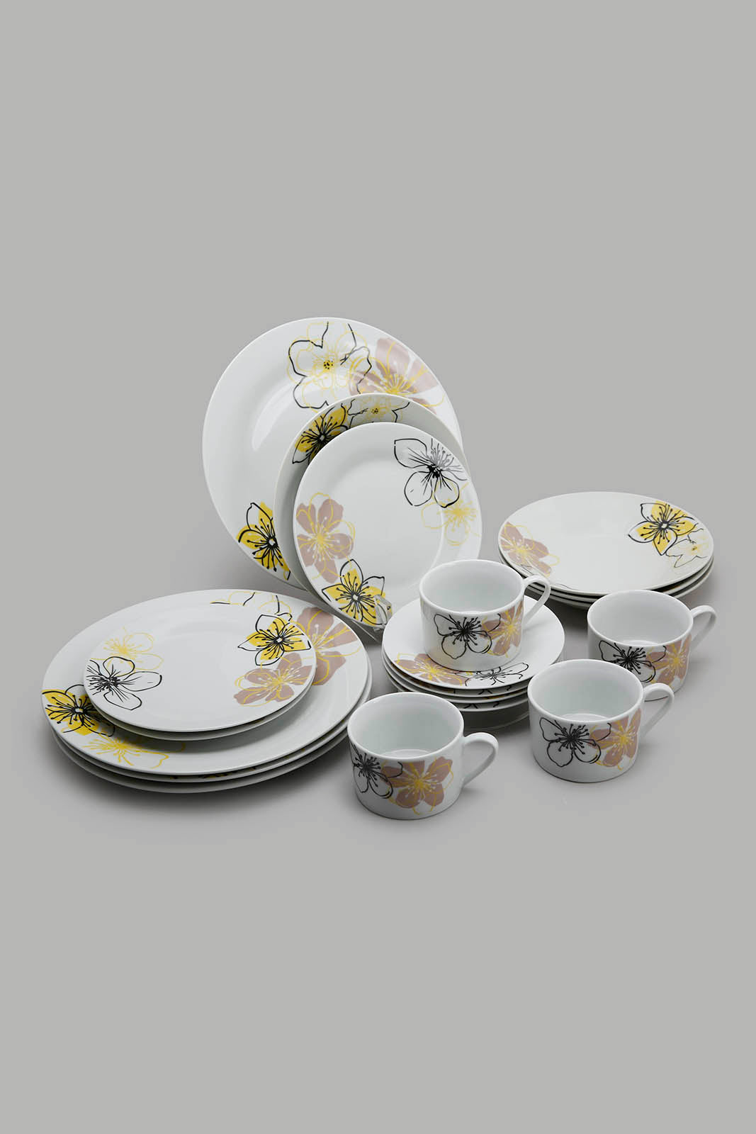 Redtag-Assorted-Geometric-Design-Dinner-Set-(20-Piece)-Category:Dinner-Sets,-Colour:Multicolour,-Filter:Home-Dining,-HMW-DIN-Crc-Crockery,-Non-Sale,-S22B,-Section:Homewares-Home-Dining-