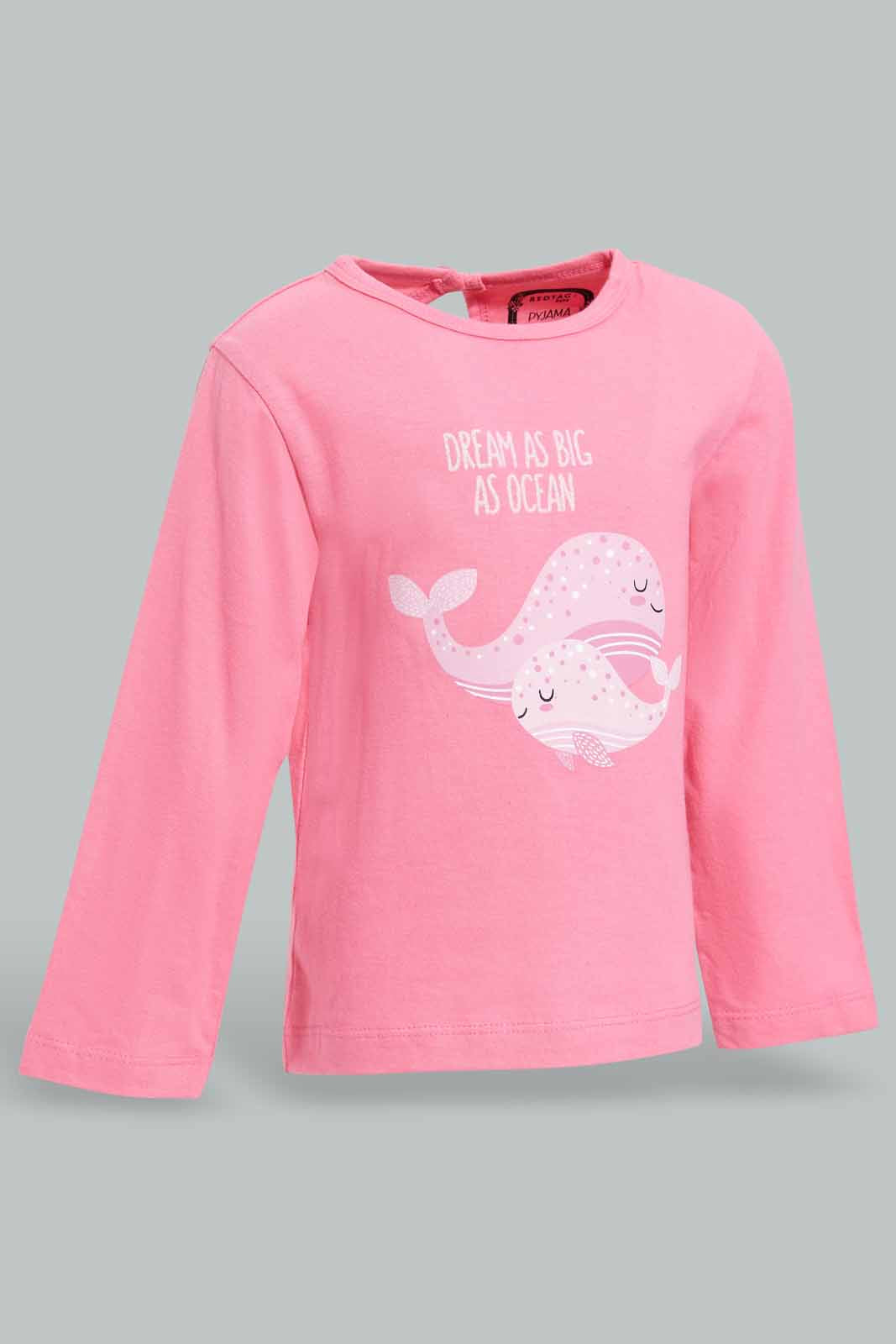 Redtag-Multi-Colour-Dolphin-Print-Full-Sleeves-Full-Length-Pyjama-Set-Category:Pyjama-Sets,-Colour:Pink,-Deals:New-In,-Filter:Infant-Girls-(3-to-24-Mths),-ING-Pyjama-Sets,-New-In-ING-APL,-Non-Sale,-PPE,-S22B,-Section:Kidswear-Infant-Girls-