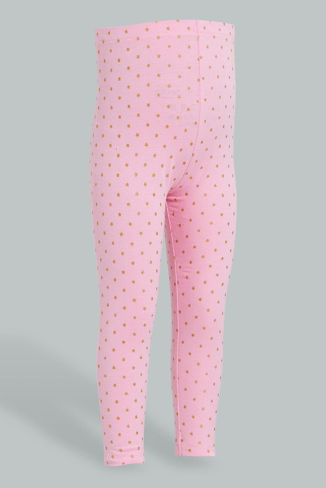 Redtag-Pink-Printed-Foil-Legging-Leggings-Infant-Girls-3 to 24 Months