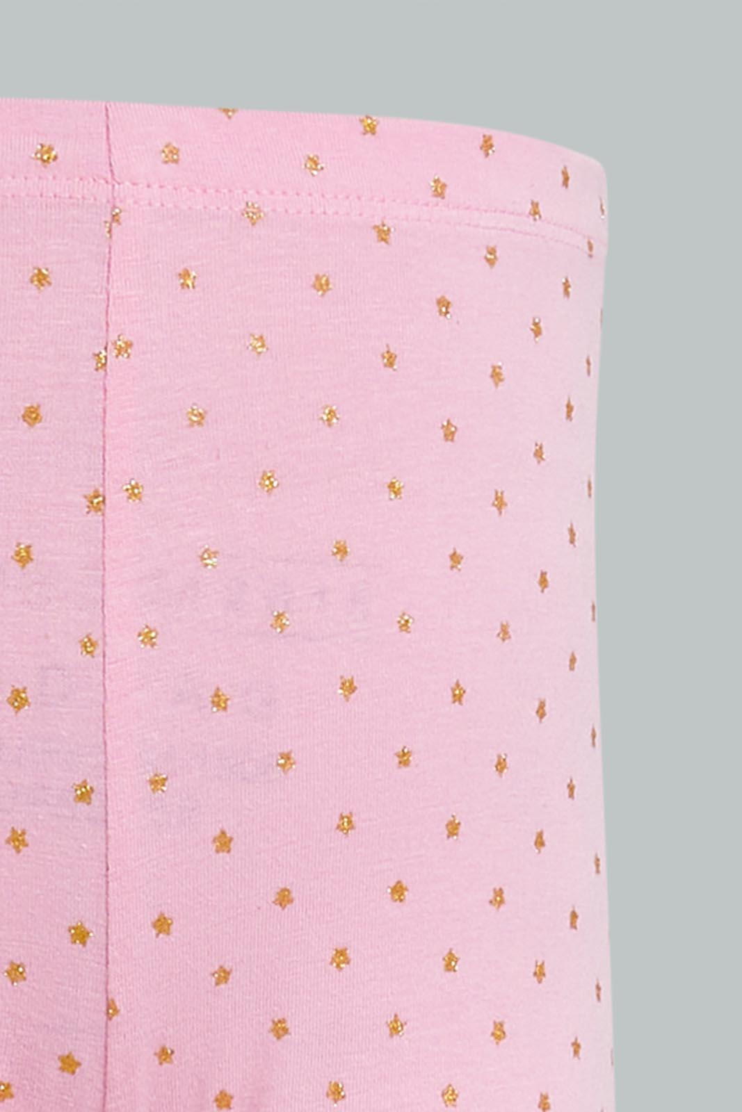 Redtag-Pink-Printed-Foil-Legging-Leggings-Infant-Girls-3 to 24 Months
