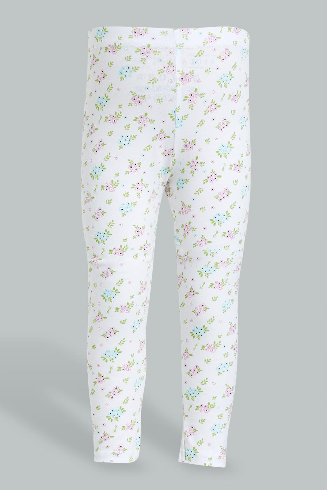 Redtag-Assorted-2Pcs-Pack-Floral-Print-Legging-Leggings-Infant-Girls-3 to 24 Months