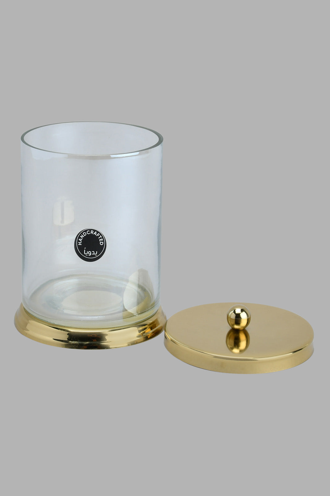 Redtag-Gold-Clear-Glass-Cotton-Jar-Cotton-Jars-Home-Bathroom-