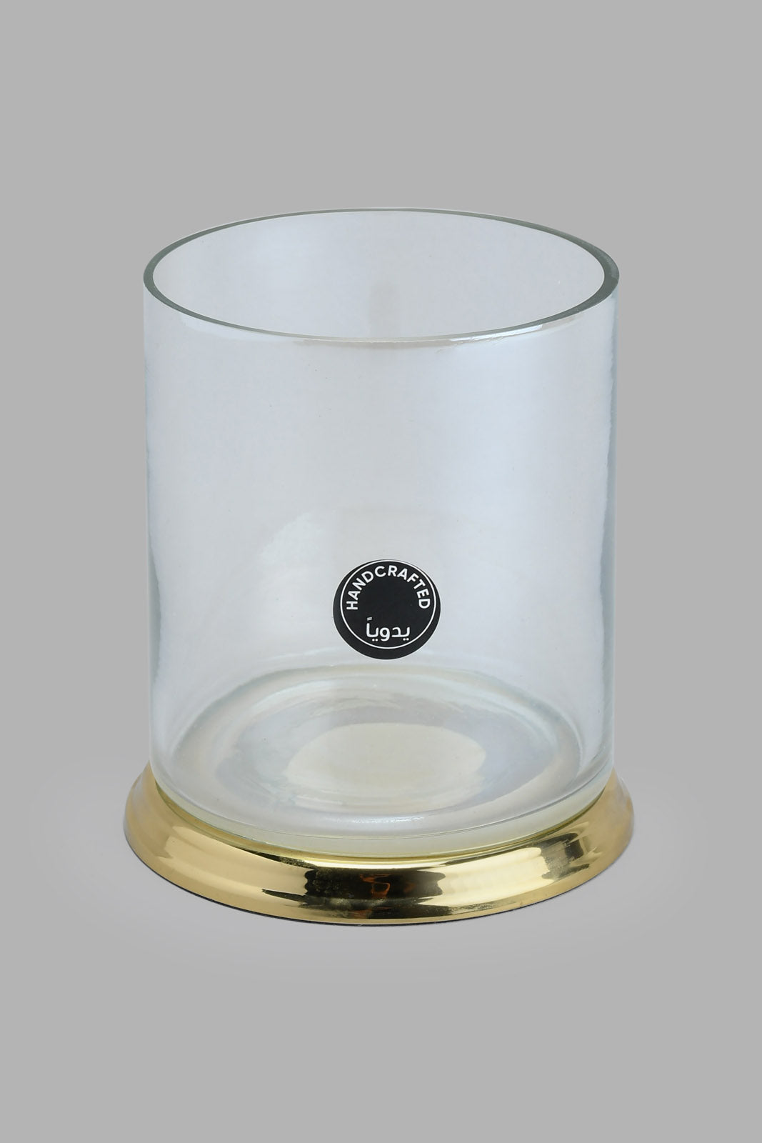 Redtag-Gold-Clear-Glass-Cotton-Jar-Cotton-Jars-Home-Bathroom-