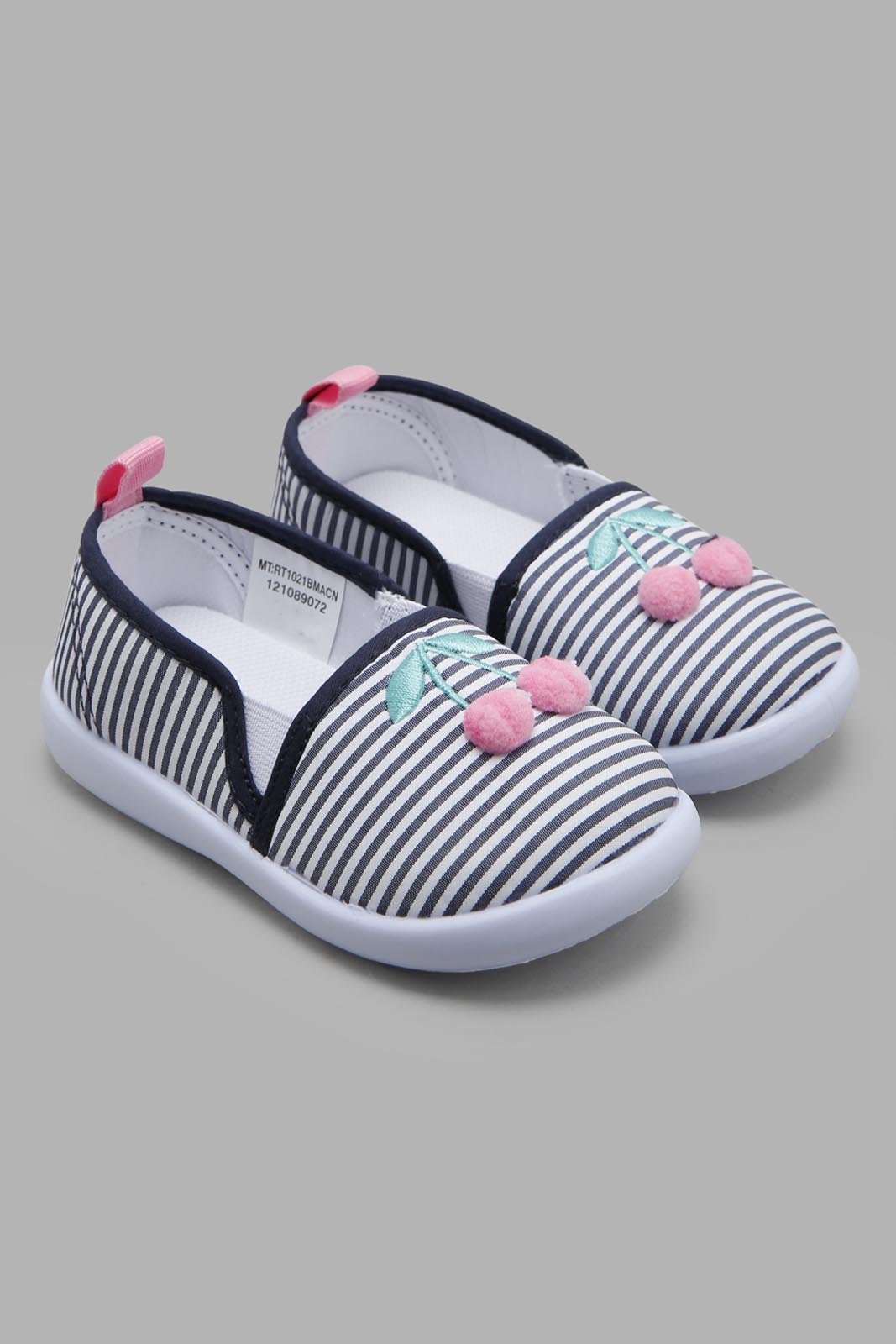 Redtag-Navy-Cherry-Pump-Bundle,-Category:Trainers,-Colour:Navy,-Deals:3-For-90,-Deals:New-In,-Filter:Girls-Footwear-(1-to-3-Yrs),-ING-Trainers,-New-In-ING-FOO,-Section:Girls-(0-to-14Yrs),-W22O-Infant-Girls-1 to 3 Years