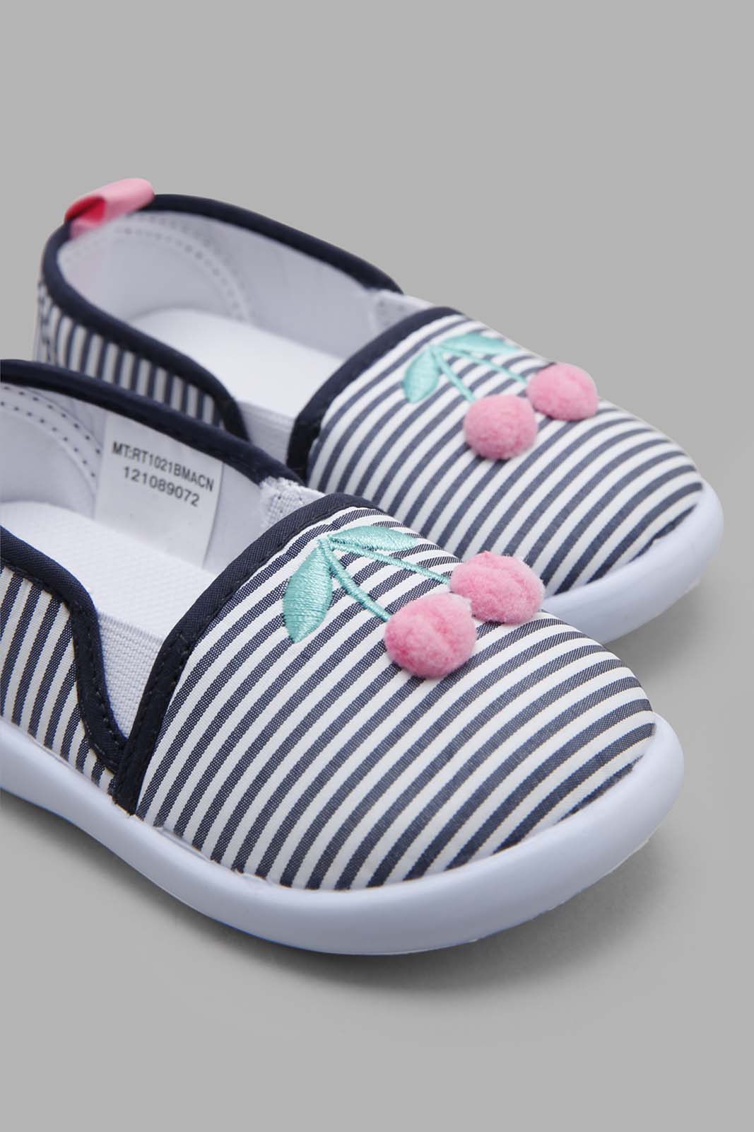 Redtag-Navy-Cherry-Pump-Bundle,-Category:Trainers,-Colour:Navy,-Deals:3-For-90,-Deals:New-In,-Filter:Girls-Footwear-(1-to-3-Yrs),-ING-Trainers,-New-In-ING-FOO,-Section:Girls-(0-to-14Yrs),-W22O-Infant-Girls-1 to 3 Years