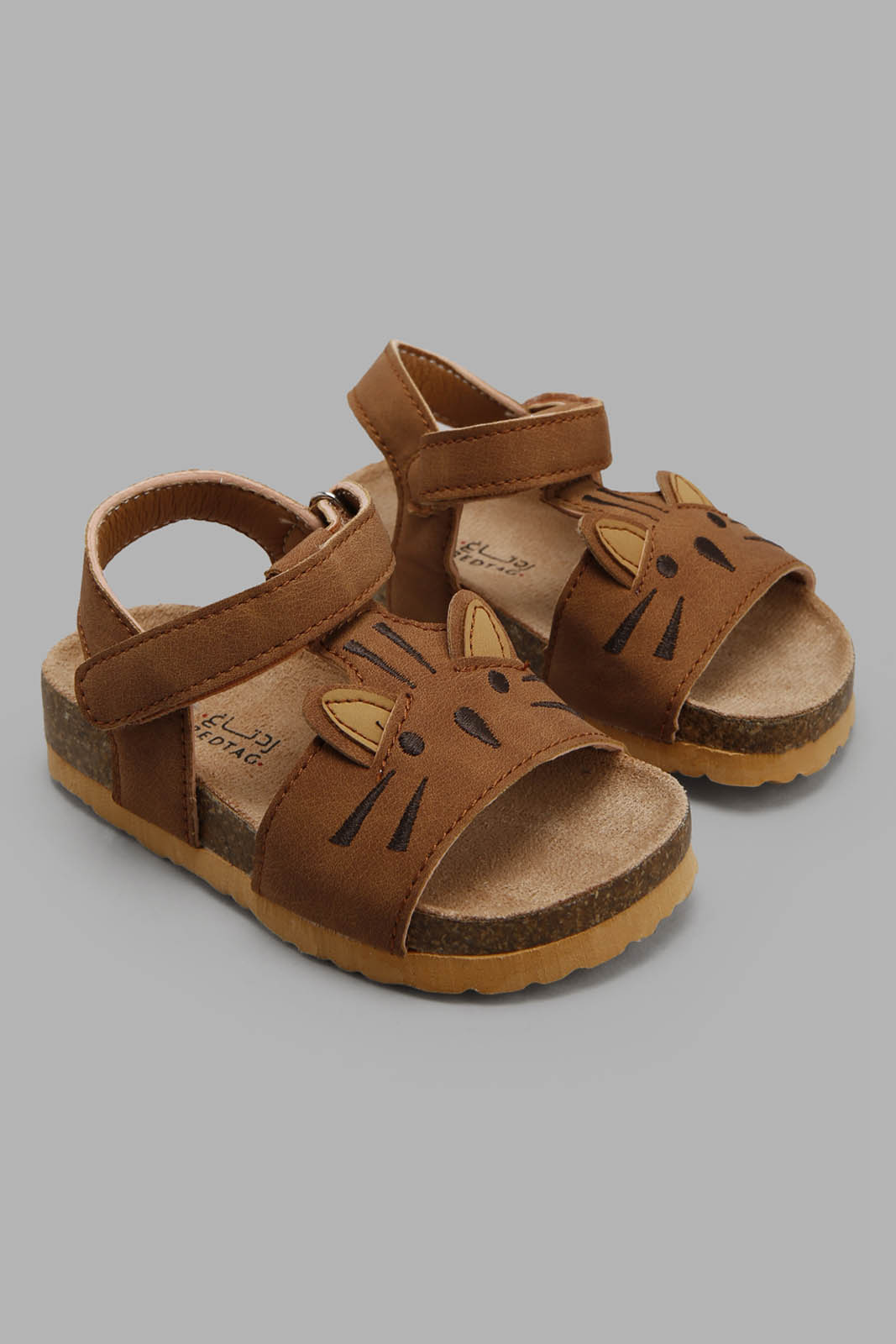 Redtag-Brown-Cat-Sandal-Category:Sandals,-Colour:Brown,-Deals:New-In,-Filter:Boys-Footwear-(1-to-3-Yrs),-INB-Sandals,-New-In-INB-FOO,-Non-Sale,-Section:Boys-(0-to-14Yrs),-W22O-Infant-Boys-1 to 3 Years