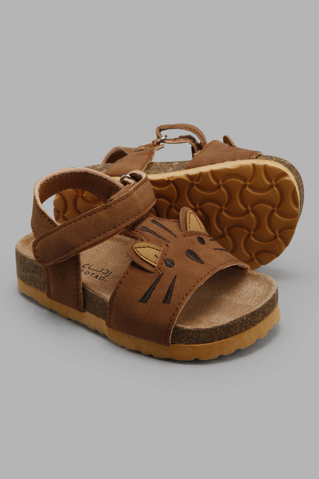 Redtag-Brown-Cat-Sandal-Category:Sandals,-Colour:Brown,-Deals:New-In,-Filter:Boys-Footwear-(1-to-3-Yrs),-INB-Sandals,-New-In-INB-FOO,-Non-Sale,-Section:Boys-(0-to-14Yrs),-W22O-Infant-Boys-1 to 3 Years