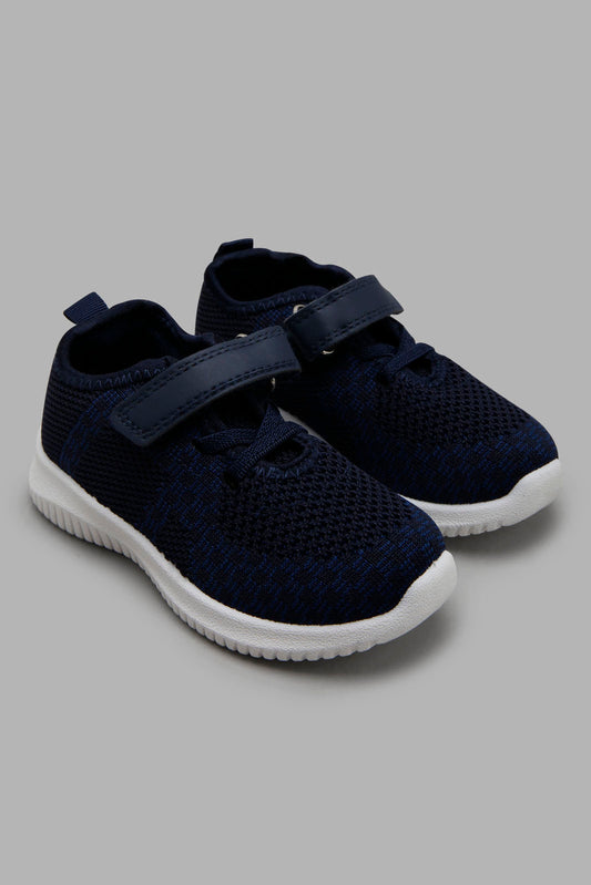 Redtag-Navy-Velcro-Strap-Sneaker-Category:Shoes,-Colour:Navy,-Filter:Boys-Footwear-(1-to-3-Yrs),-INB-Sandals,-New-In,-New-In-INB-FOO,-Non-Sale,-Section:Boys-(0-to-14Yrs),-W22O-Infant-Boys-1 to 3 Years
