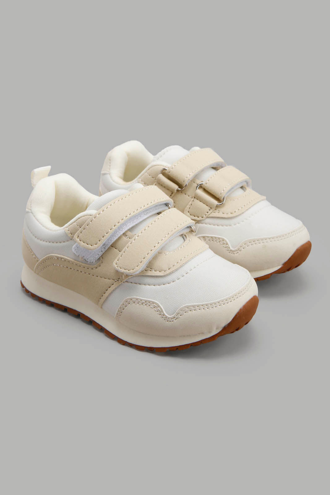 Redtag-Ivory-Velcro-Strap-Slim-Runner-Category:Shoes,-Colour:Ivory,-Deals:New-In,-Filter:Boys-Footwear-(1-to-3-Yrs),-INB-Sandals,-New-In-INB-FOO,-Non-Sale,-Section:Boys-(0-to-14Yrs),-W22O-Infant-Boys-1 to 3 Years