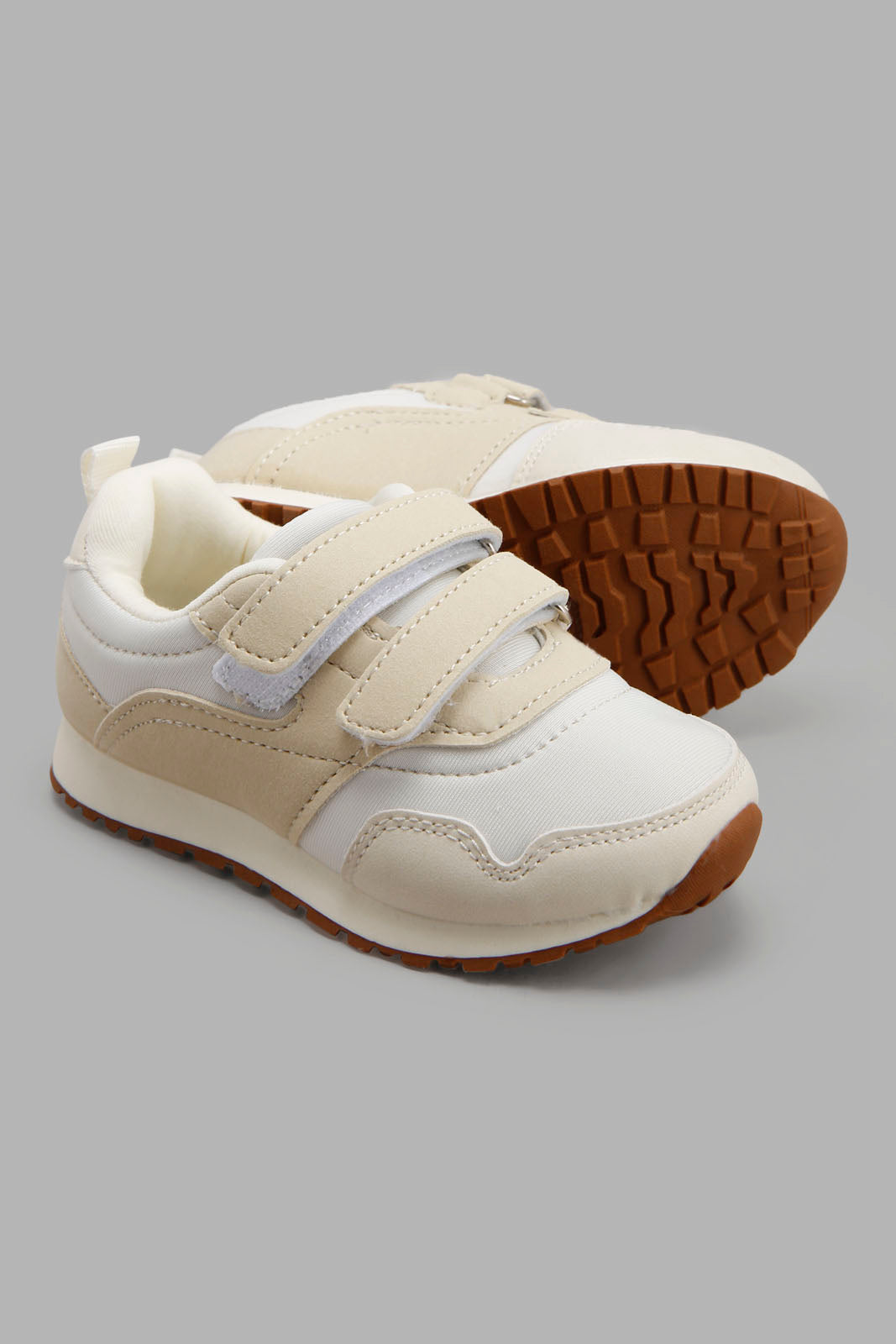 Redtag-Ivory-Velcro-Strap-Slim-Runner-Category:Shoes,-Colour:Ivory,-Deals:New-In,-Filter:Boys-Footwear-(1-to-3-Yrs),-INB-Sandals,-New-In-INB-FOO,-Non-Sale,-Section:Boys-(0-to-14Yrs),-W22O-Infant-Boys-1 to 3 Years