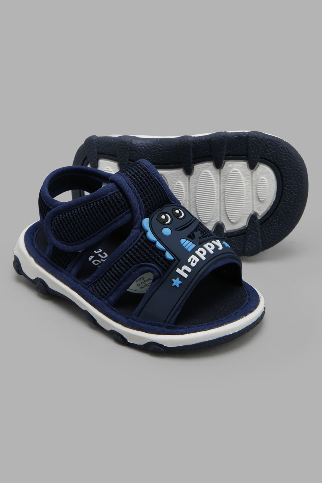 Redtag-Navy-Dinosaur-Pump--Infant-Boys-1 to 3 Years