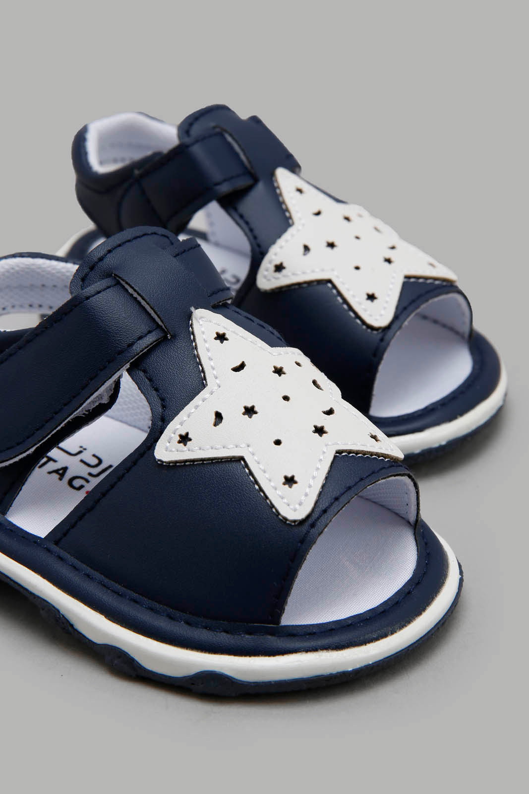 Redtag-Navy-Strap-Pump--Infant-Boys-1 to 3 Years