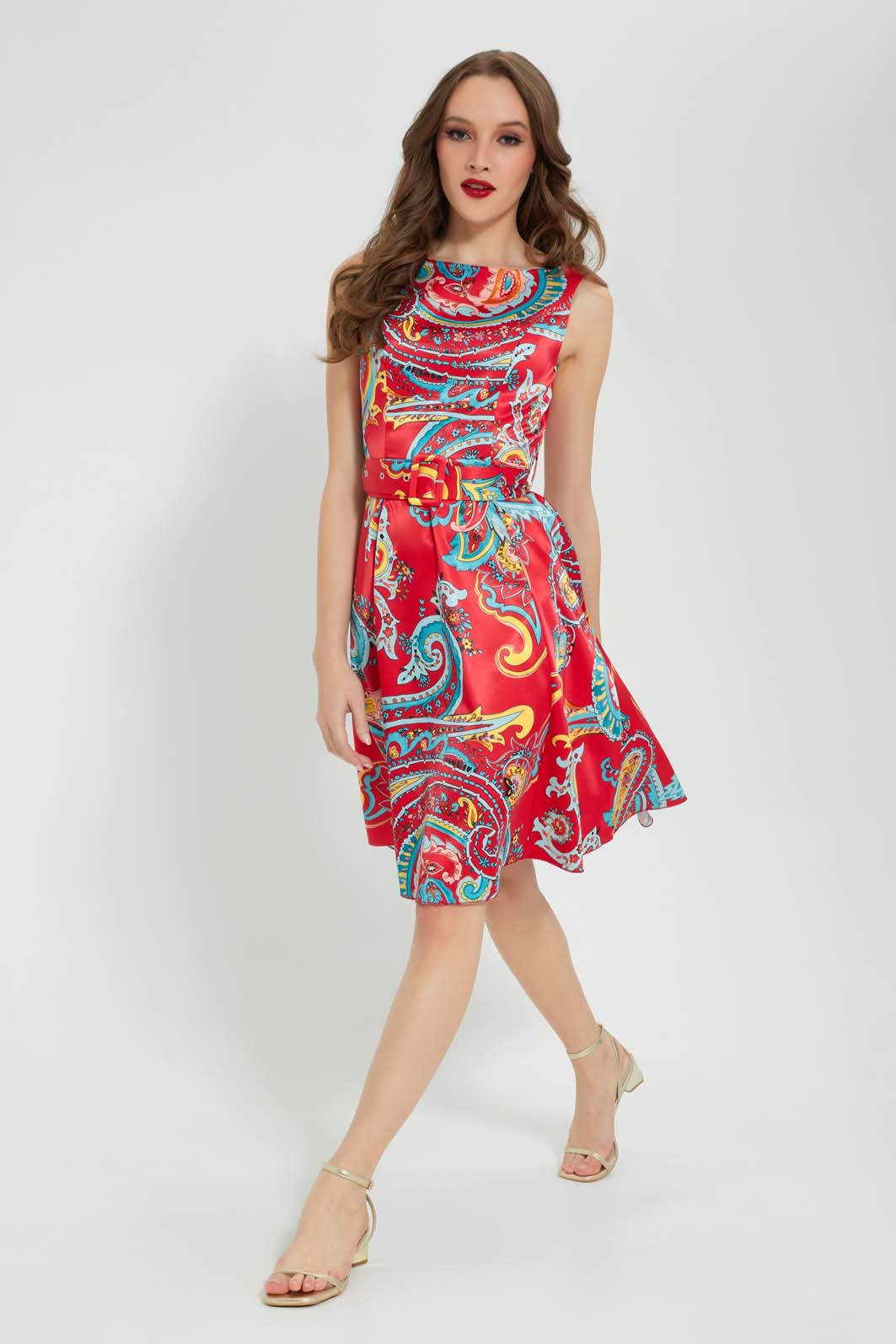 Redtag-Assorted-Printed-Skater-Dress-Dresses-Women's-