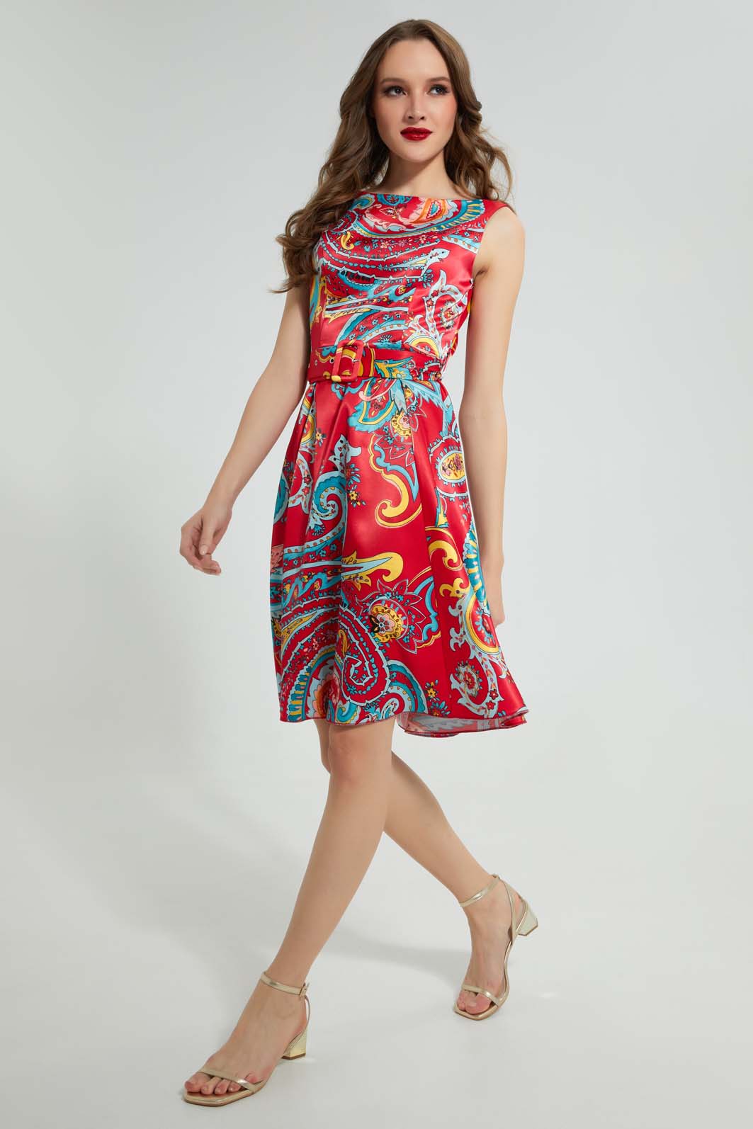 Redtag-Assorted-Printed-Skater-Dress-Dresses-Women's-