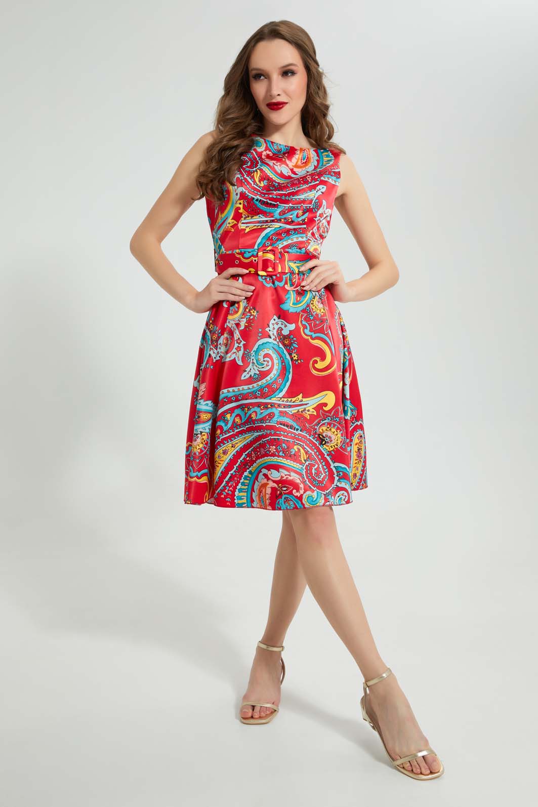 Redtag-Assorted-Printed-Skater-Dress-Dresses-Women's-