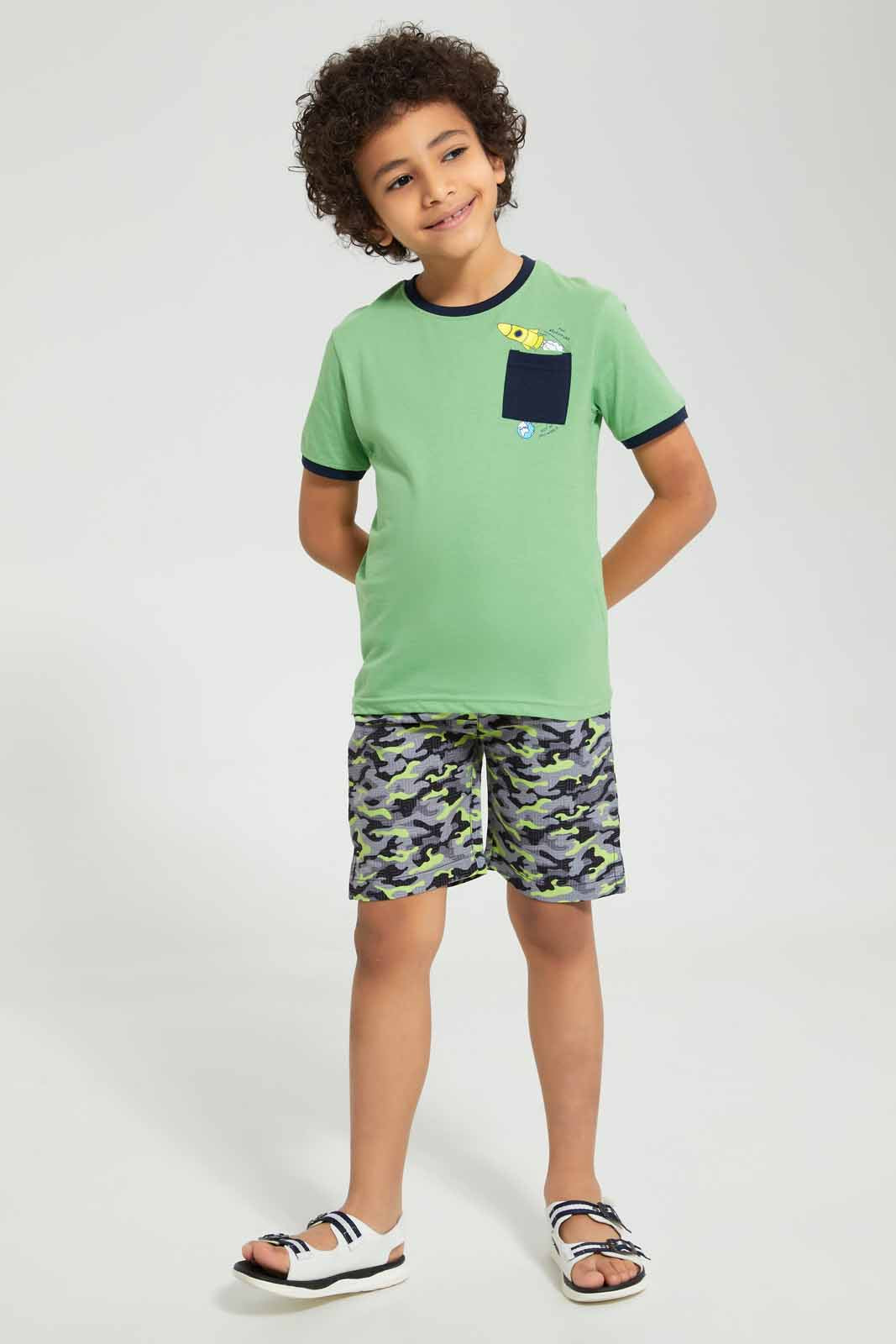 Grey Camo Swim Short