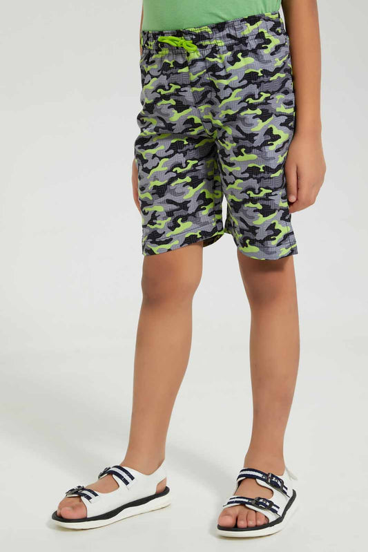 Grey Camo Swim Short