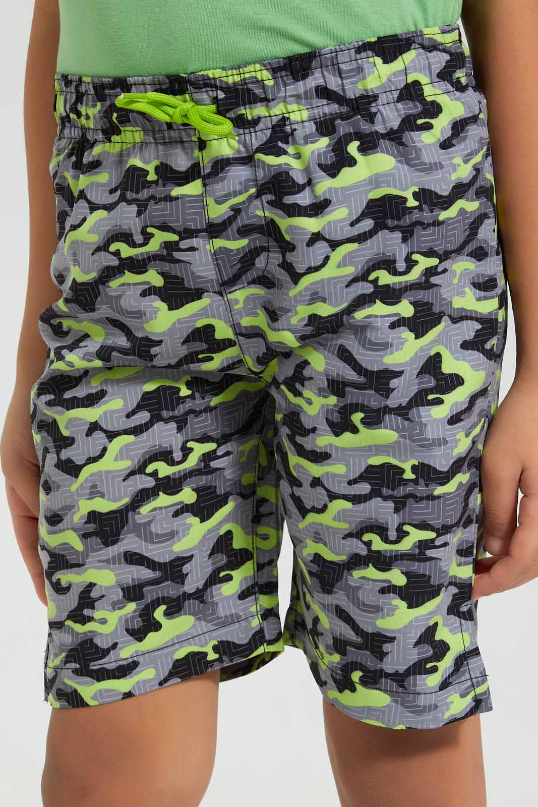 Grey Camo Swim Short