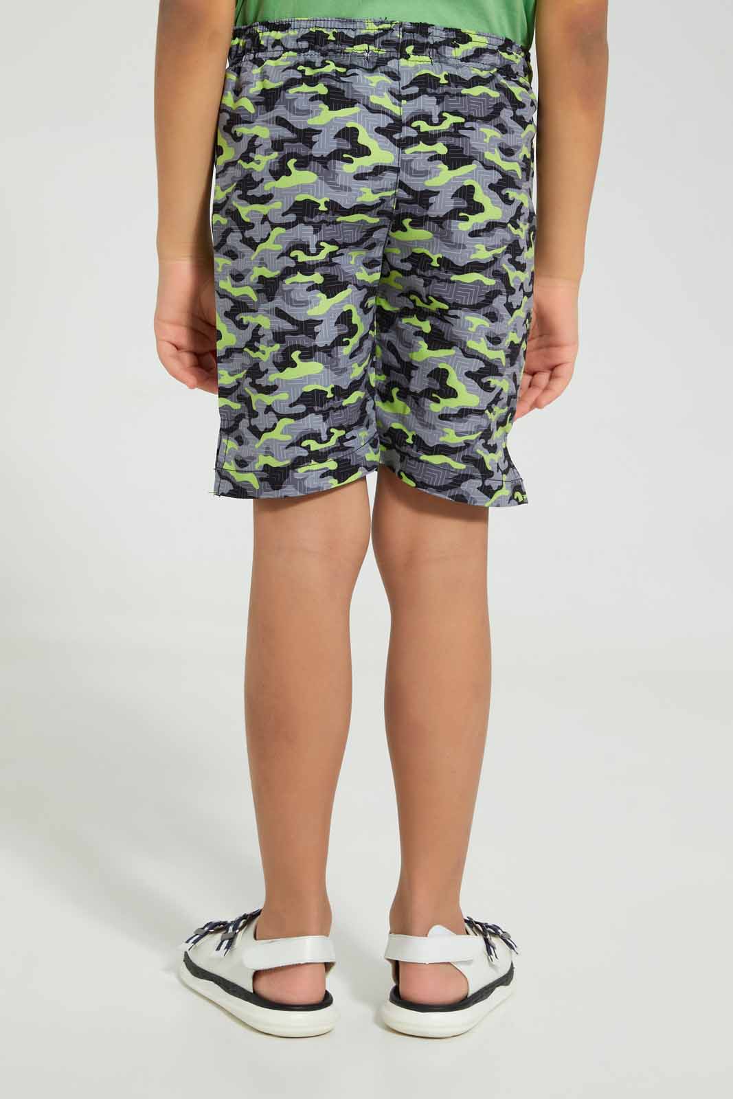 Grey Camo Swim Short