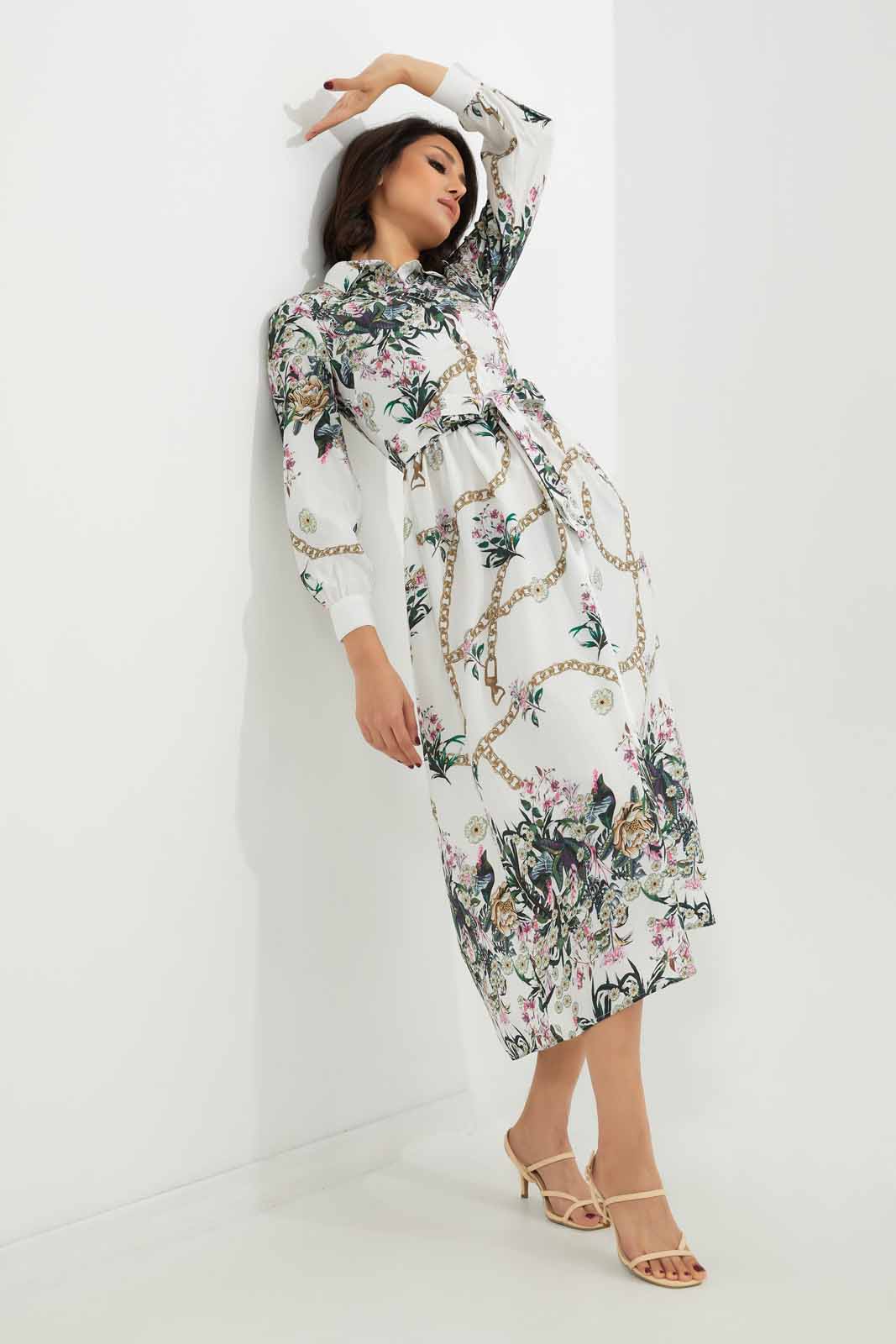 Redtag-White-Placement-Printed-Dress-Category:Dresses,-Colour:White,-Deals:New-In,-Dept:Ladieswear,-Filter:Women's-Clothing,-LDC,-LDC-Dresses,-New-In-LDC-APL,-Non-Sale,-Section:Women,-W22O-Women's-