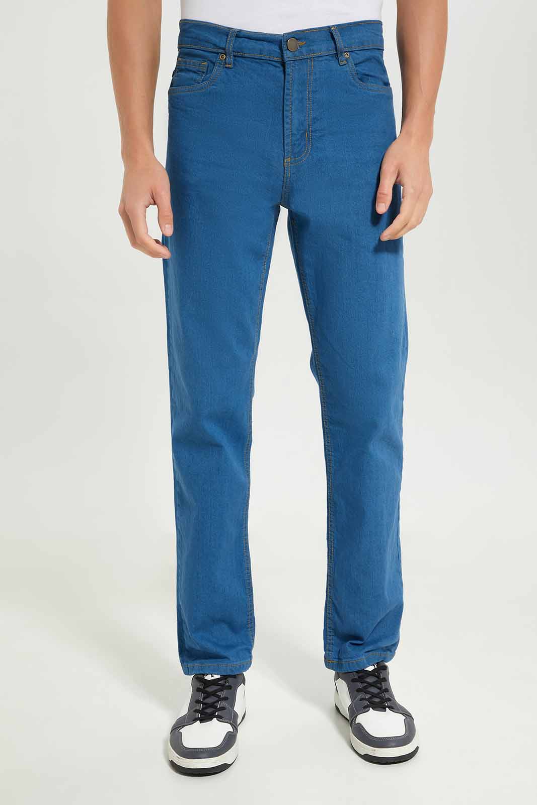 Redtag-Navy-Straight-Fit-Jean-Category:Jeans,-Colour:Navy,-Dept:Menswear,-Filter:Men's-Clothing,-Men-Jeans,-Non-Sale,-S22A,-Section:Men,-TBL-Men's-